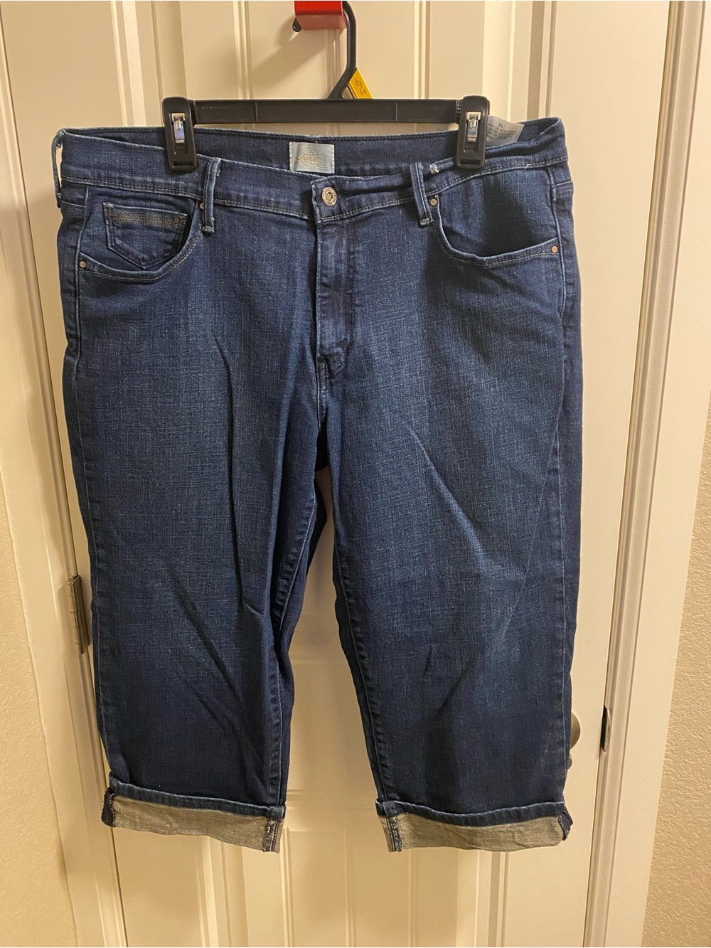 Levis Jeans 14 Stretch Capri Length Dark Blue Denim Rolled Cuff 2011